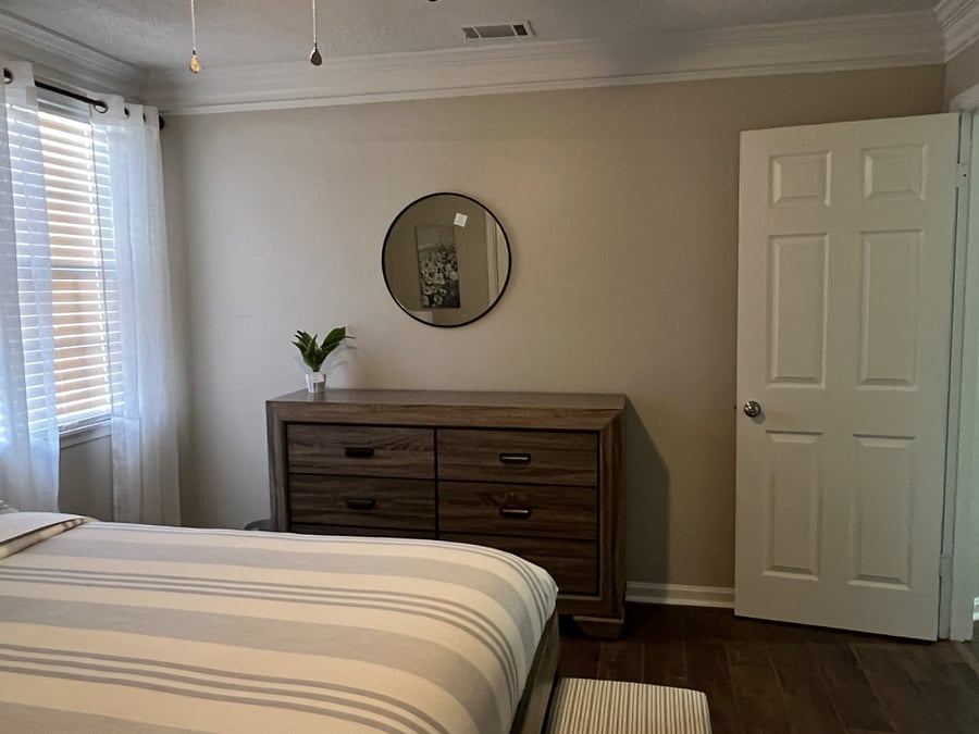 Master Bedroom with queen bed and private bathroom, $1500 per month.