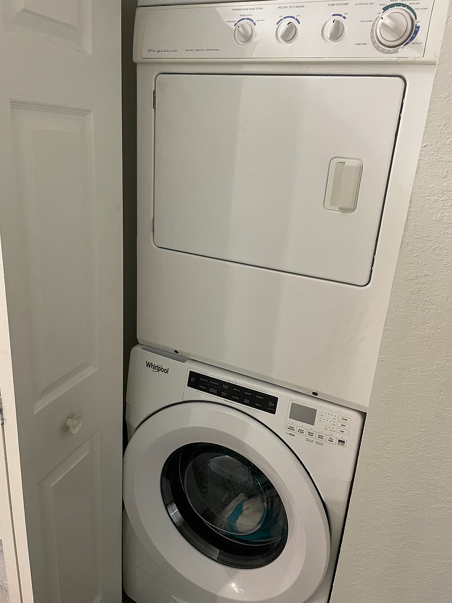 Stacked Washer/Dryer in Closet