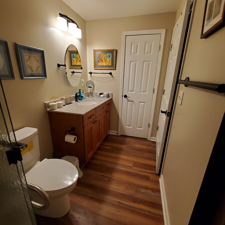 Private bath view from shower