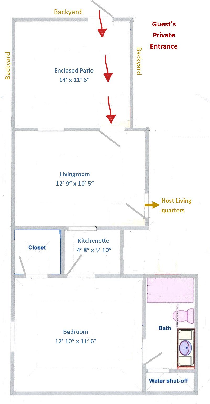 Floorplan for the suite