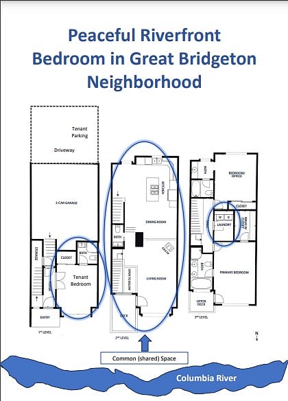 Ground floor rental unit w/ private bath