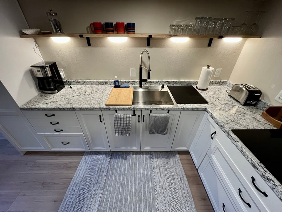 Lower level kitchen close up