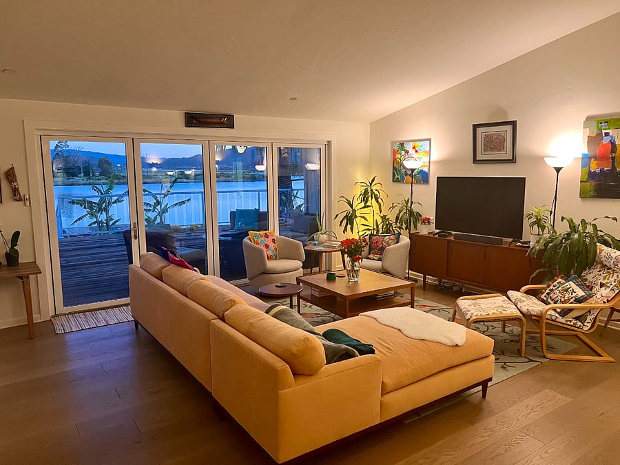 Living room at dusk!