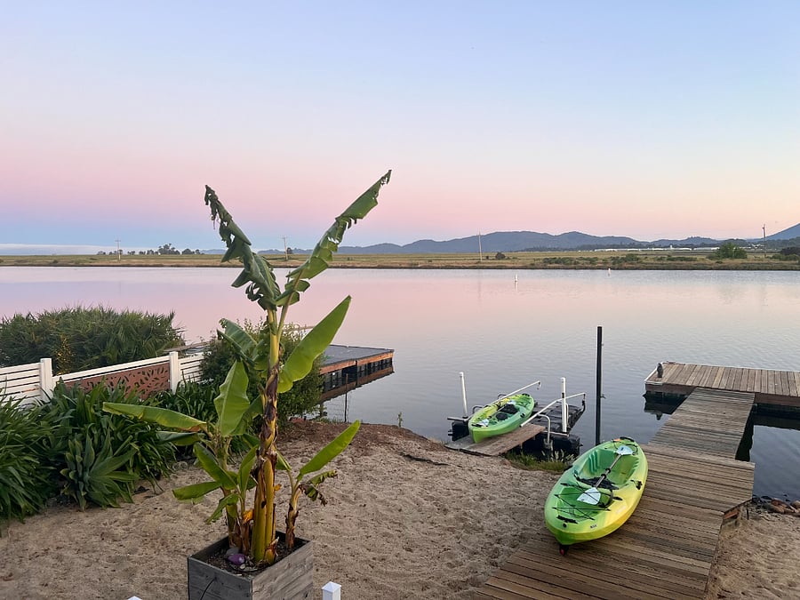 Ready to Kayak at dusk