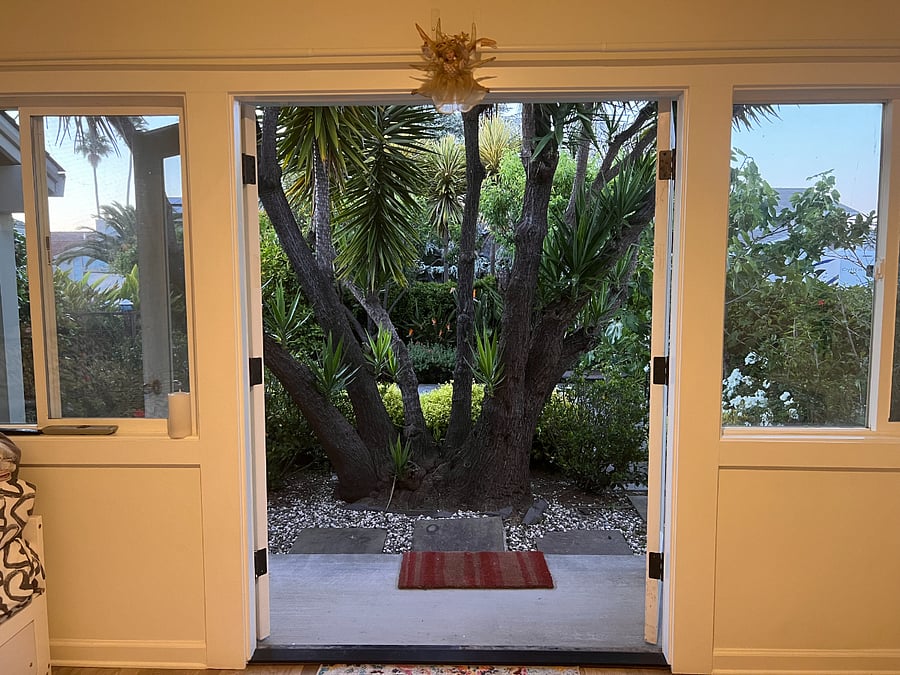 French doors to garden from second bedroom