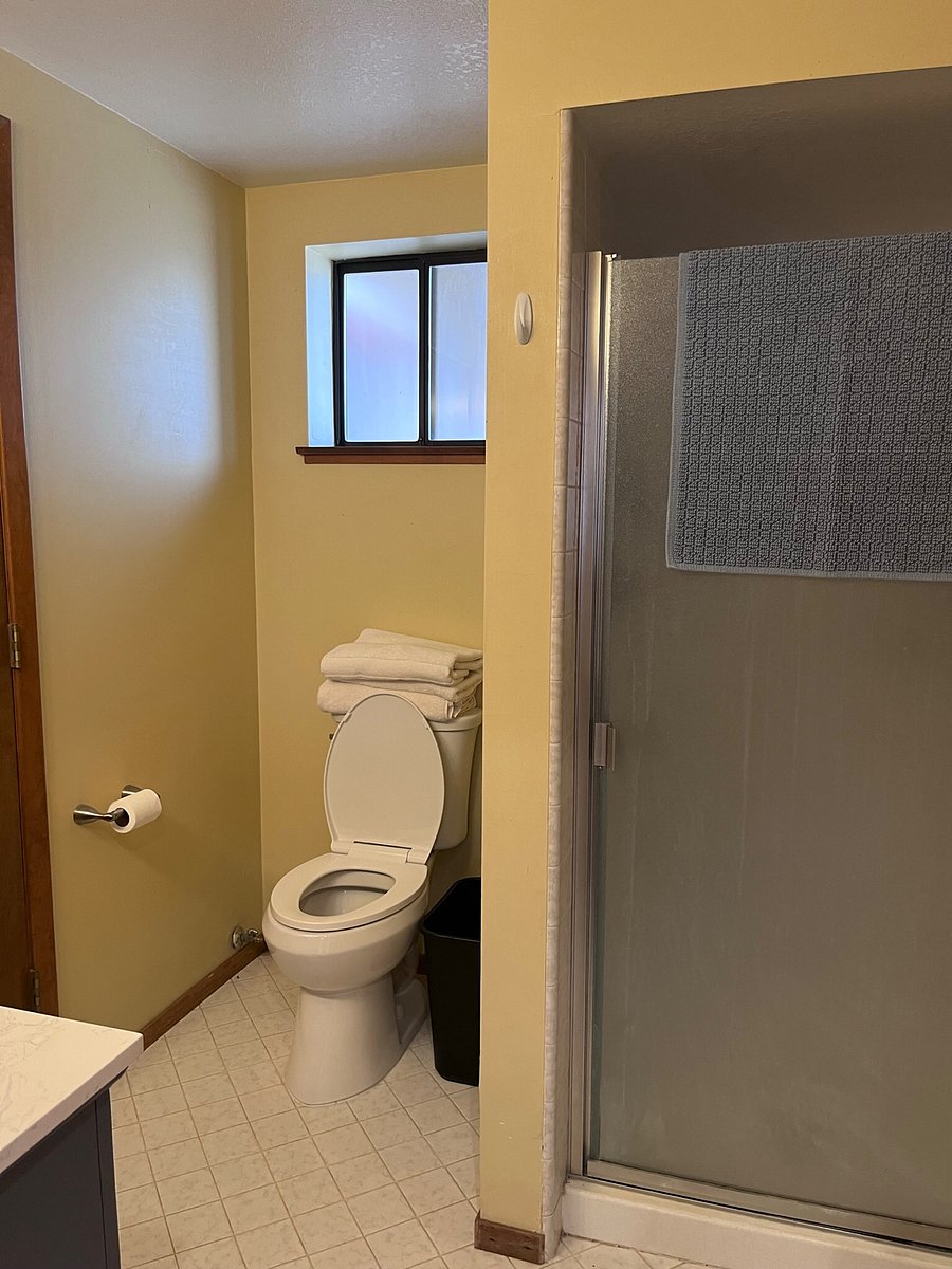 Bathroom attached to primary bedroom