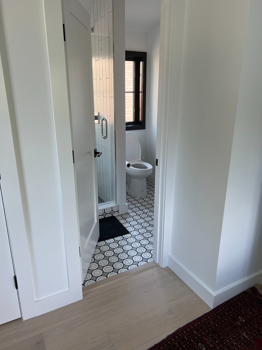 bathroom entrance attached to the rental room 