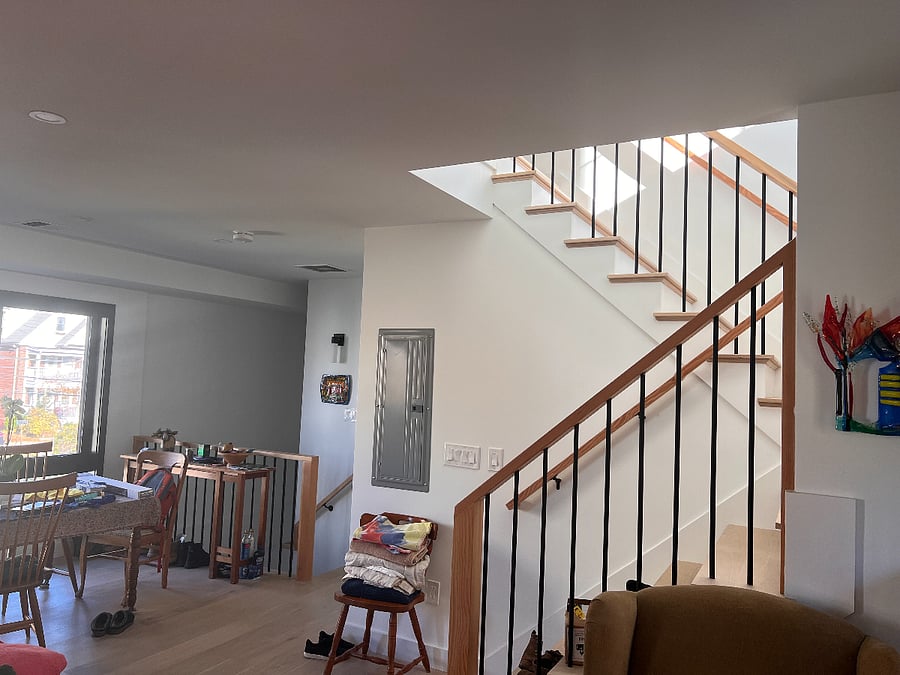 Stairs and kitchen table 