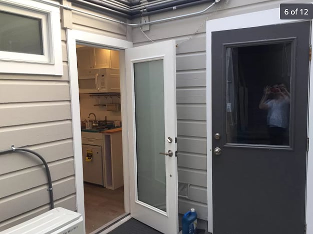 Rear Kitchen door to courtyard
