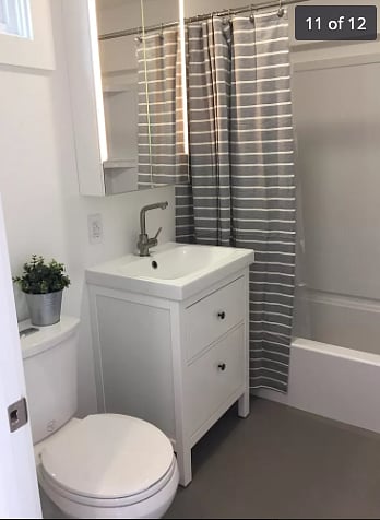 Full bathroom with tub