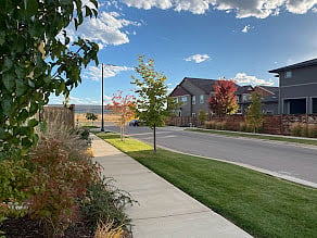 Street parking along the house