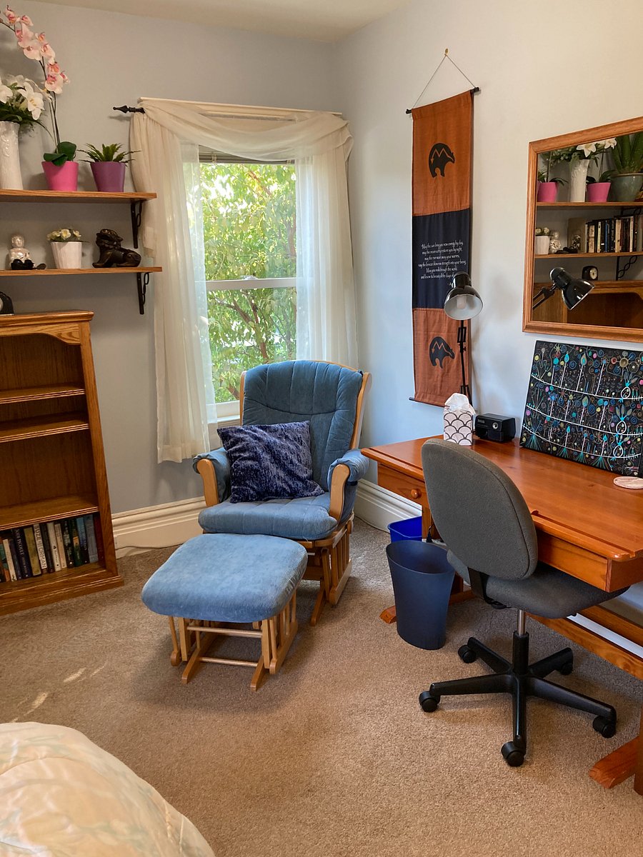 Reading corner with bookcase