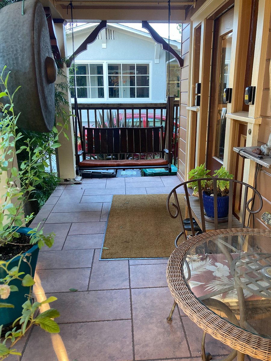 Front porch with swing