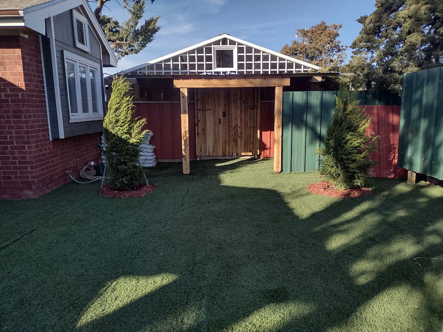 carport entrance for apartment