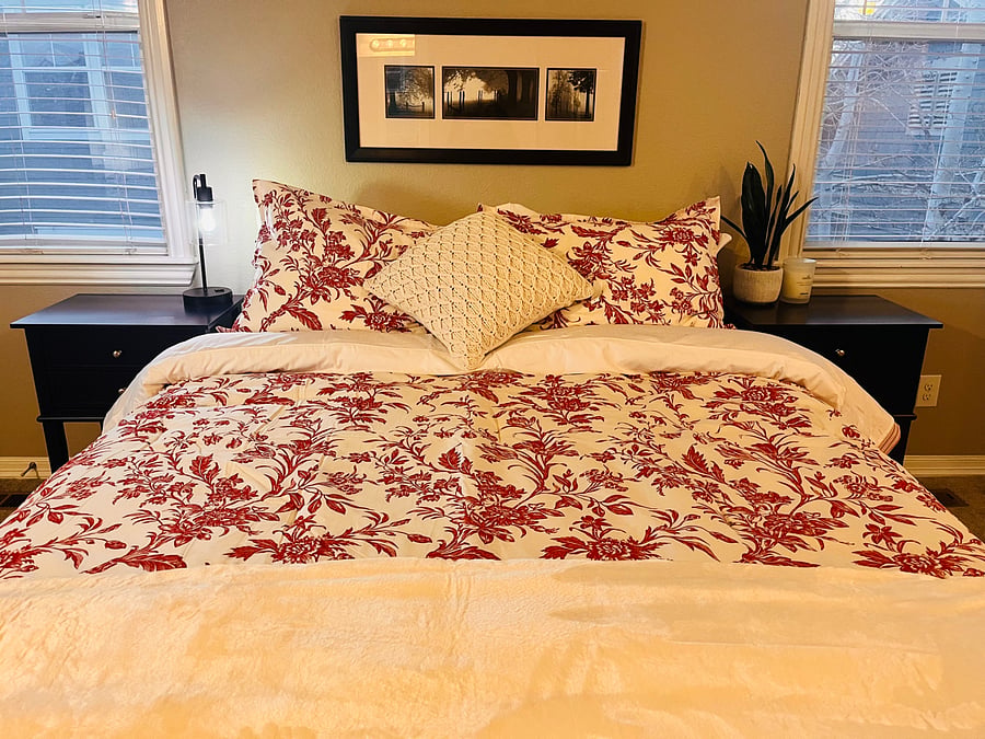 Queen-sized bed