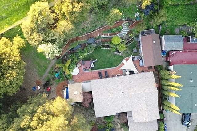 A top aerial picture of the property.