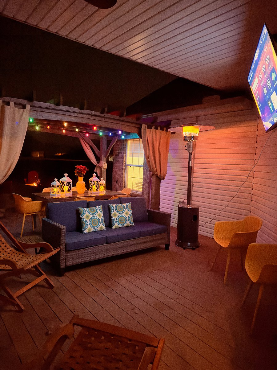 Backyard after dark