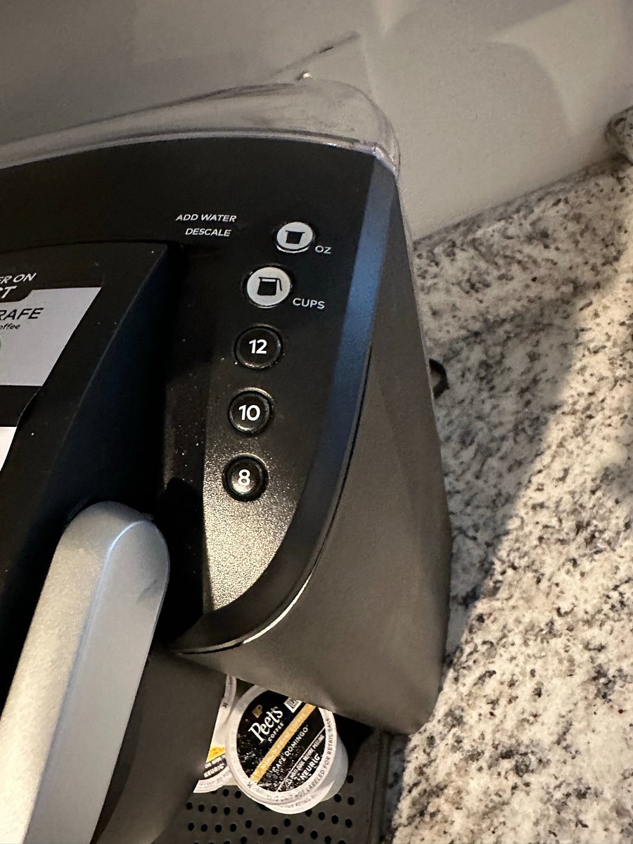 Coffee maker contrpls