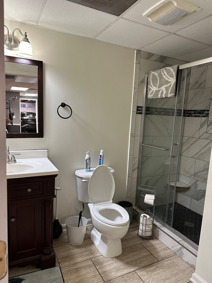 Bathroom with walk-in shower