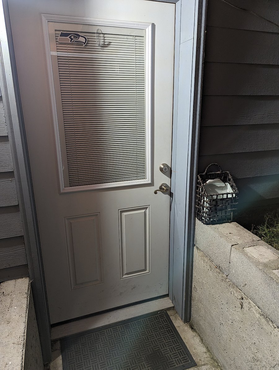 Backdoor to parking spot