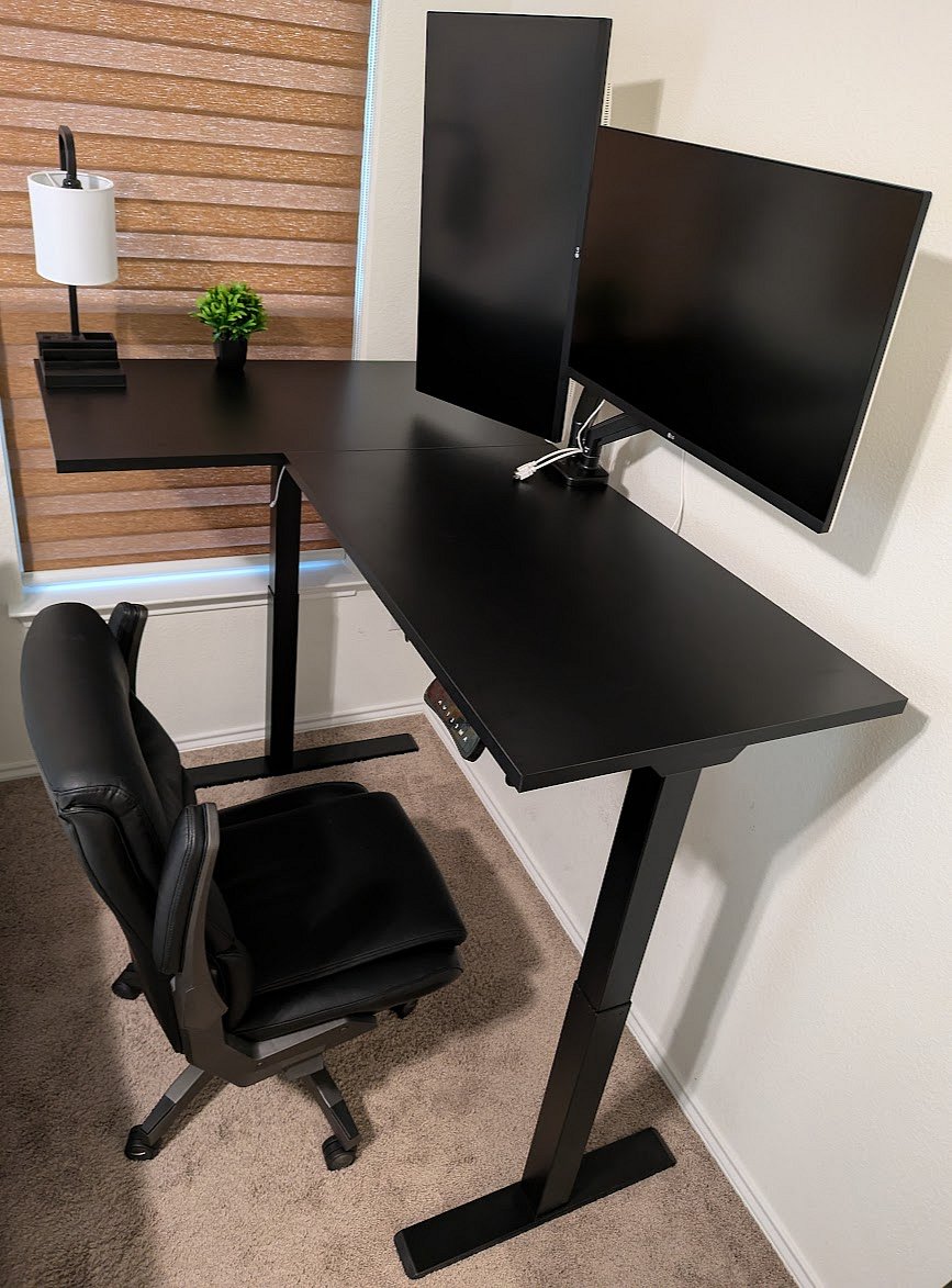 Sit/Stand Desk with Dual Monitors