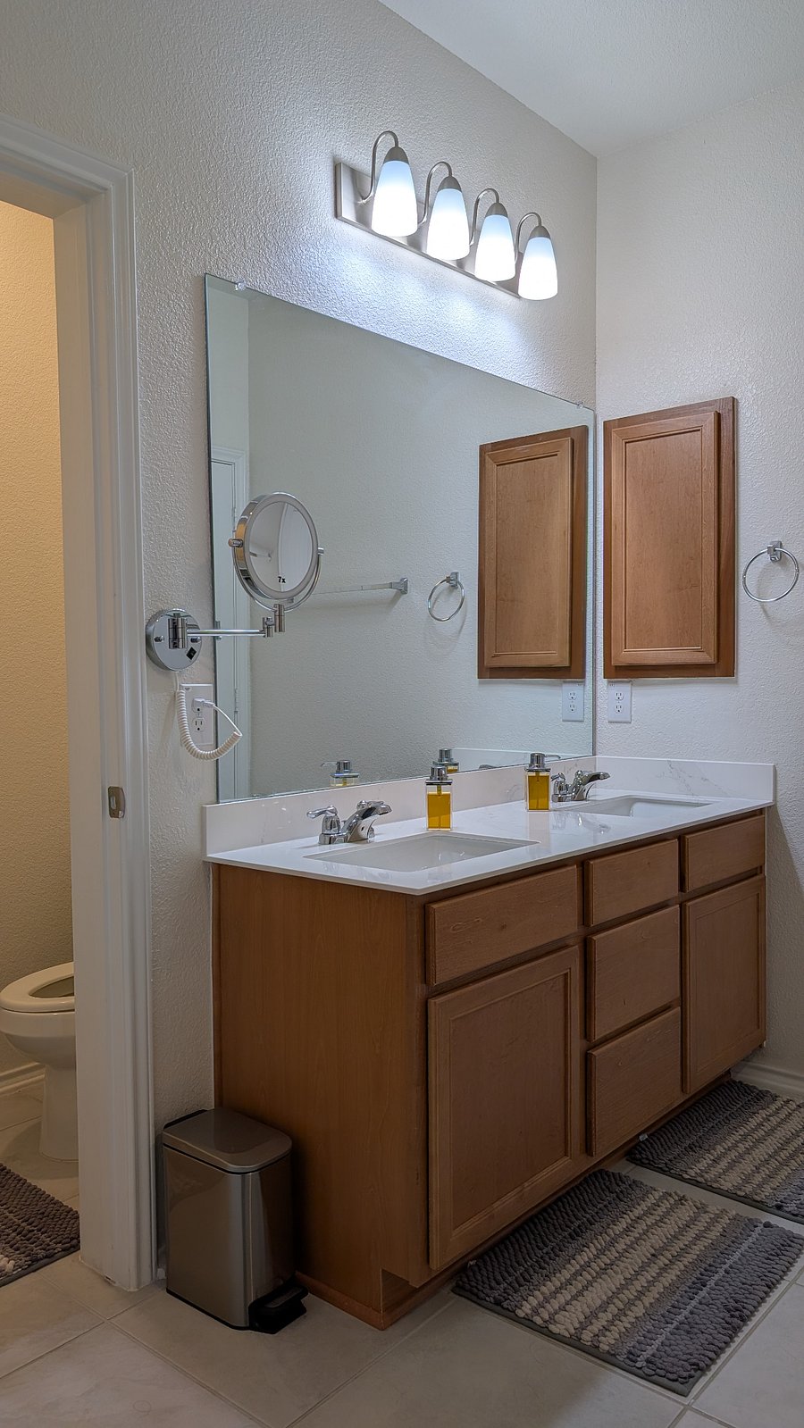 Primary bathroom with double vanity