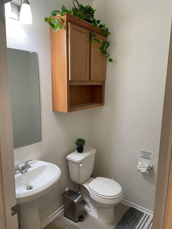 First-floor half bathroom
