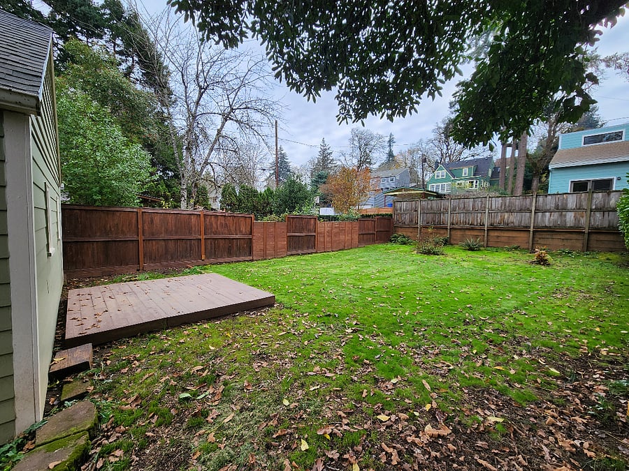 Fully fenced yard