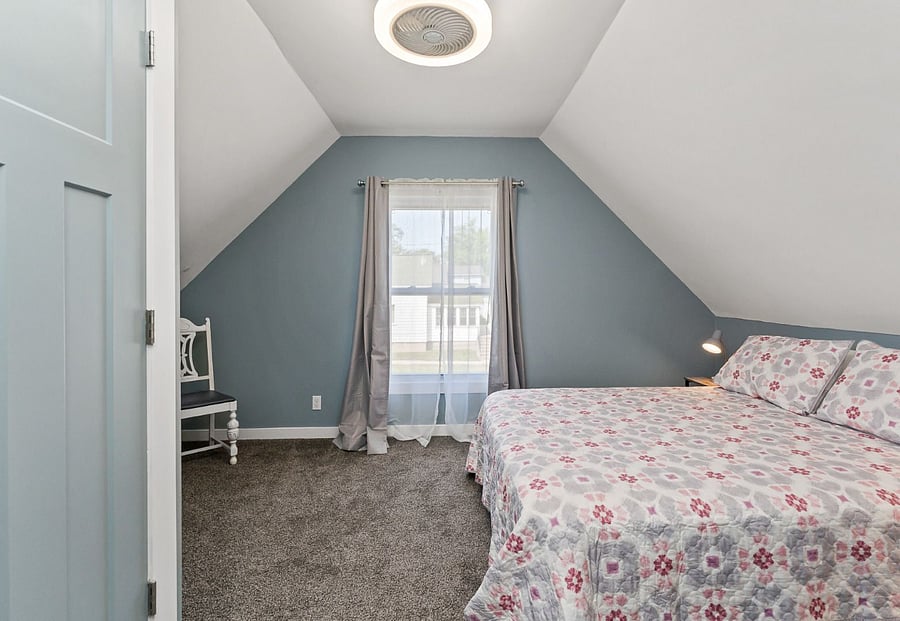 One of the three bedrooms