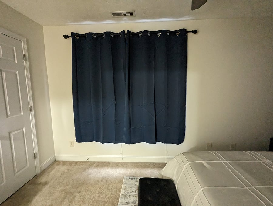 Room darkening shades