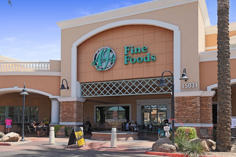 Grocery store across the street