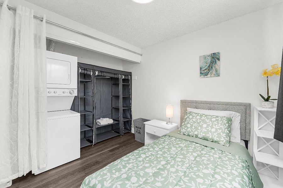 In-unit washer & dryer in Bedroom 2