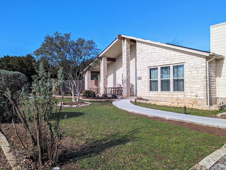 Professional landscape service included in rent