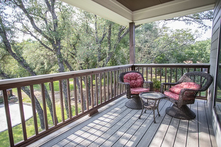 Balcony with lake view
