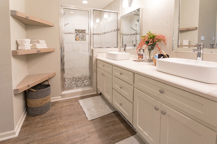 Bathroom with walk-in shower