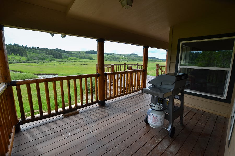 Back deck with BBQ