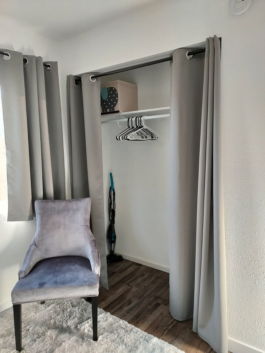 Full size closed and also where broom and vacuum are stored.