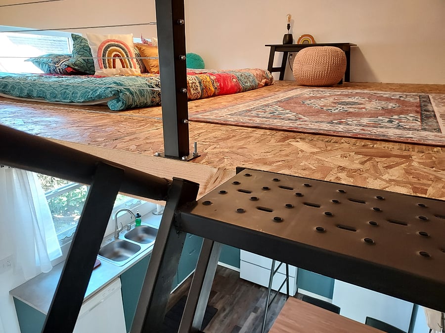 Loft is above the kitchen.