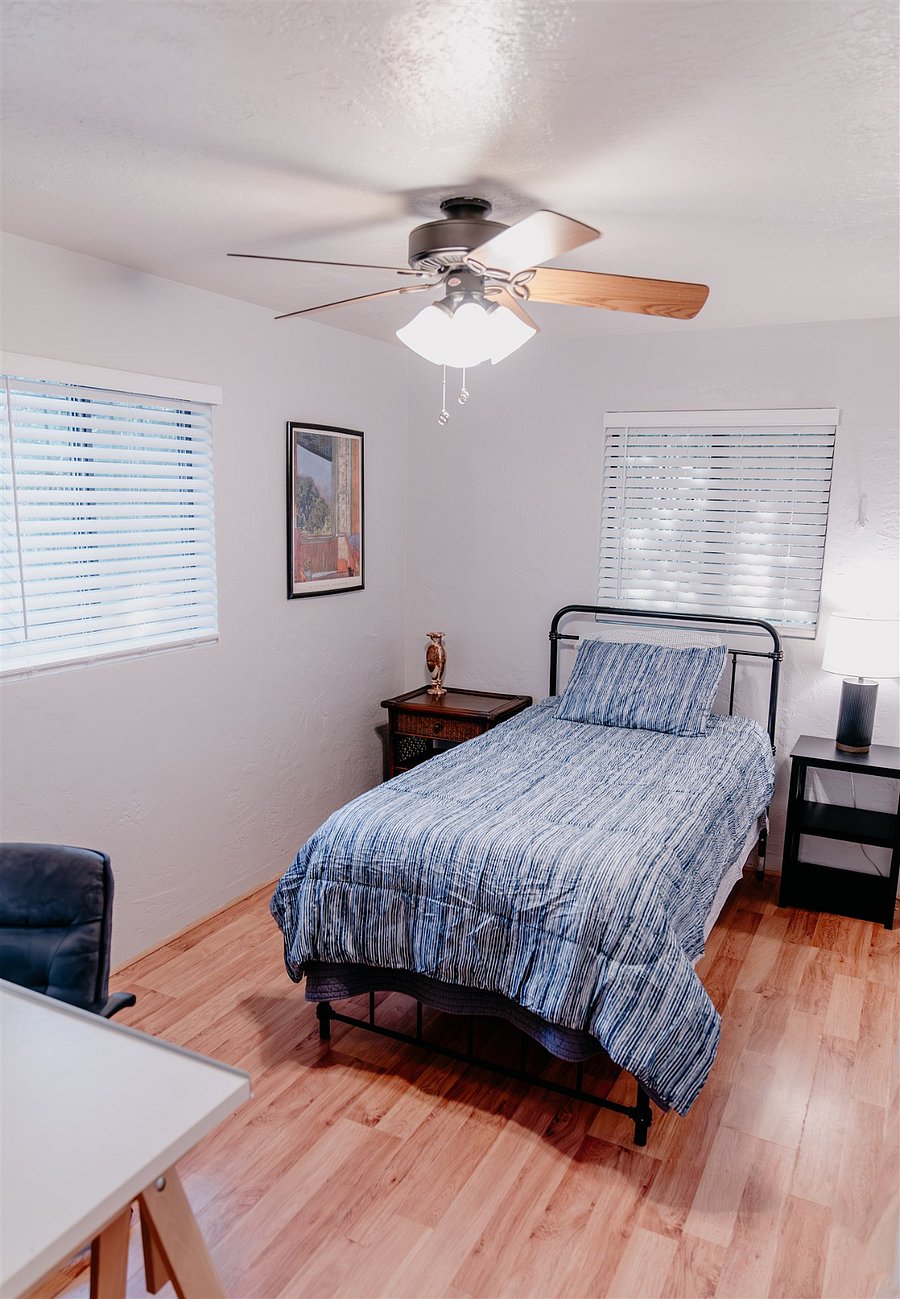 single bed and office