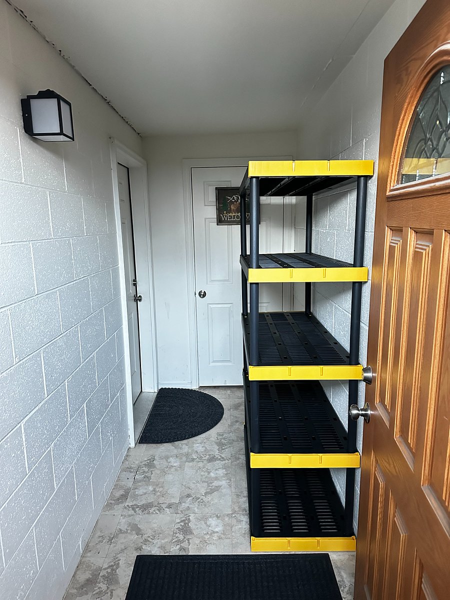 Arctic Entry with closet and Storage Rack