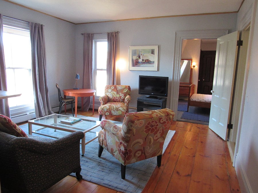Private sitting room connected to bedroom. 