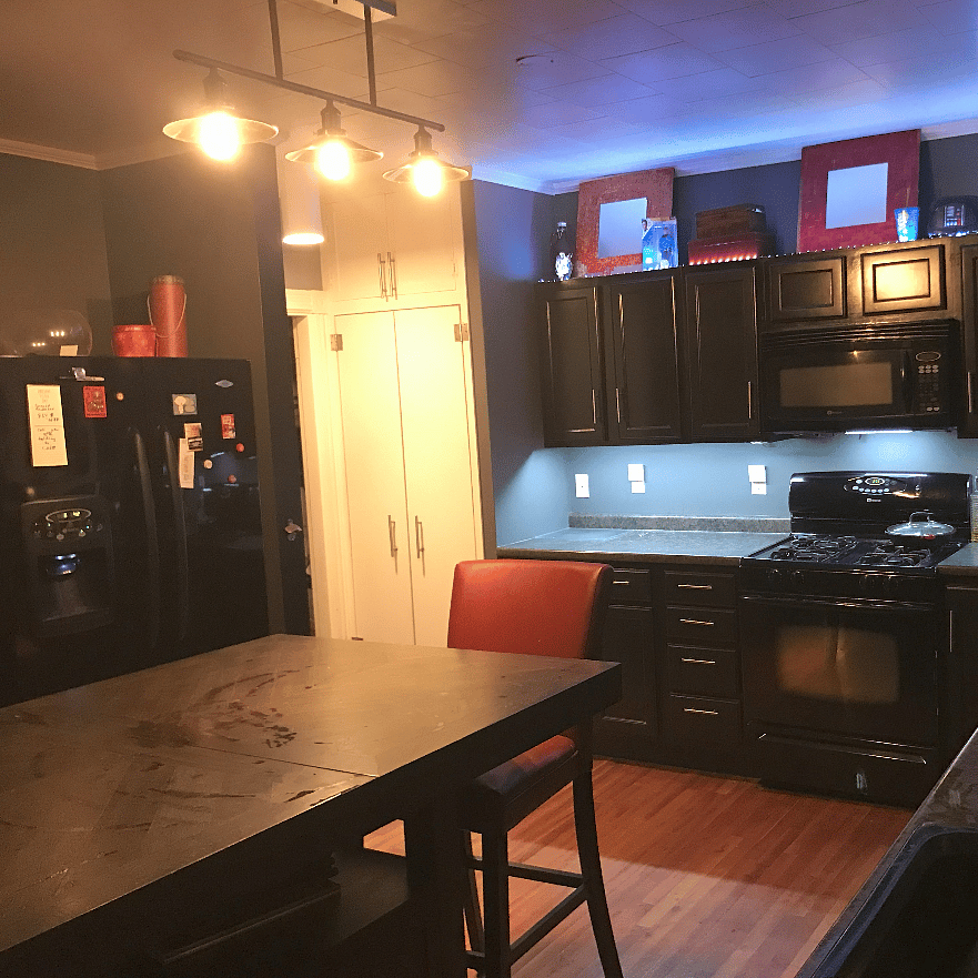 Kitchen and double pantry door