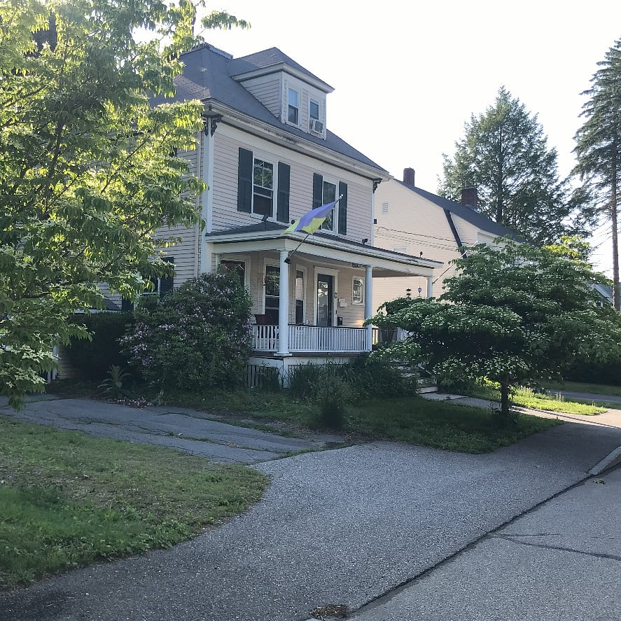 Front porch and sidewalk