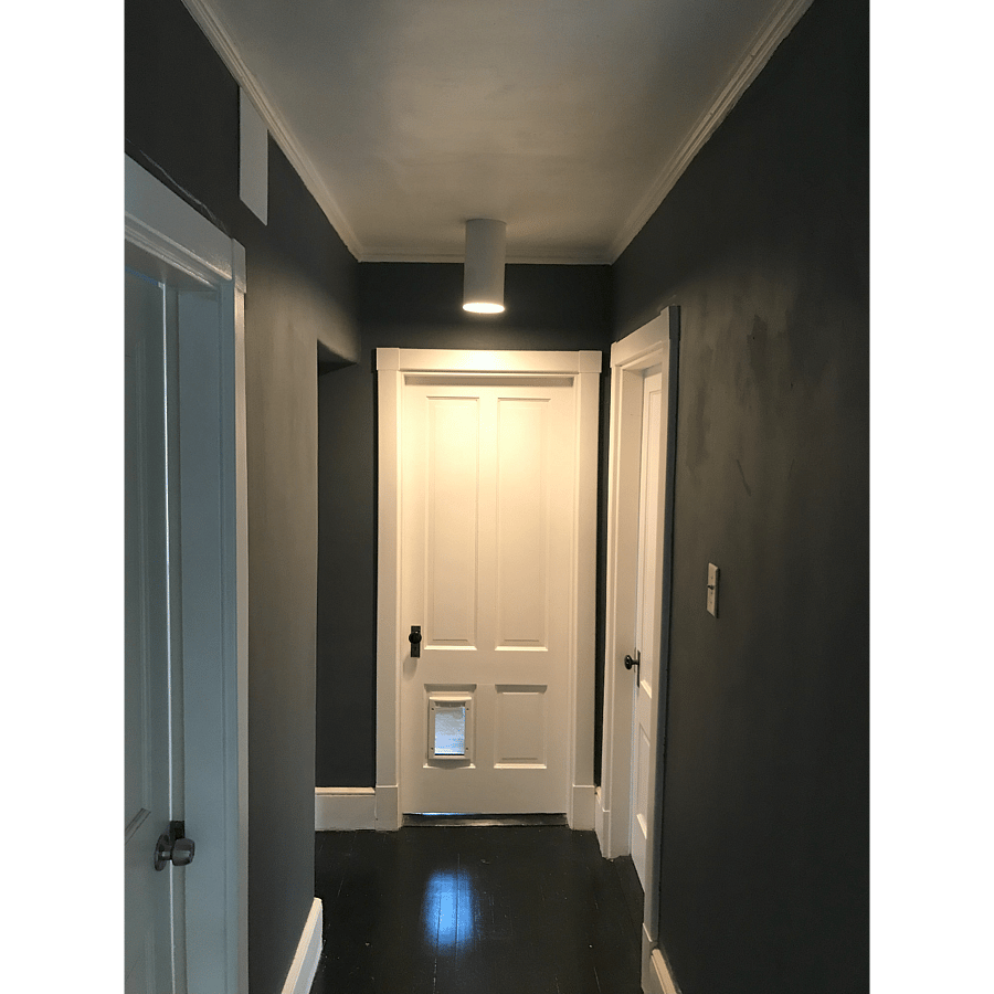2nd Floor Hallway - Bathroom door (L), 3rd Floor landing door (Straight ahead), Bedroom 2A door (R)
