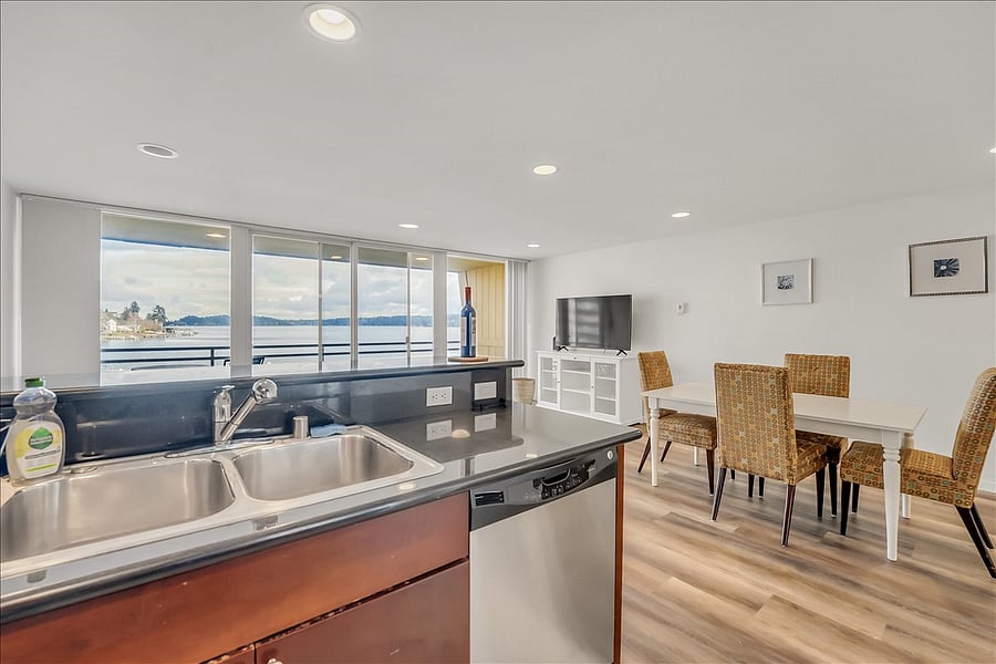 Spacious, open concept with relaxing views.