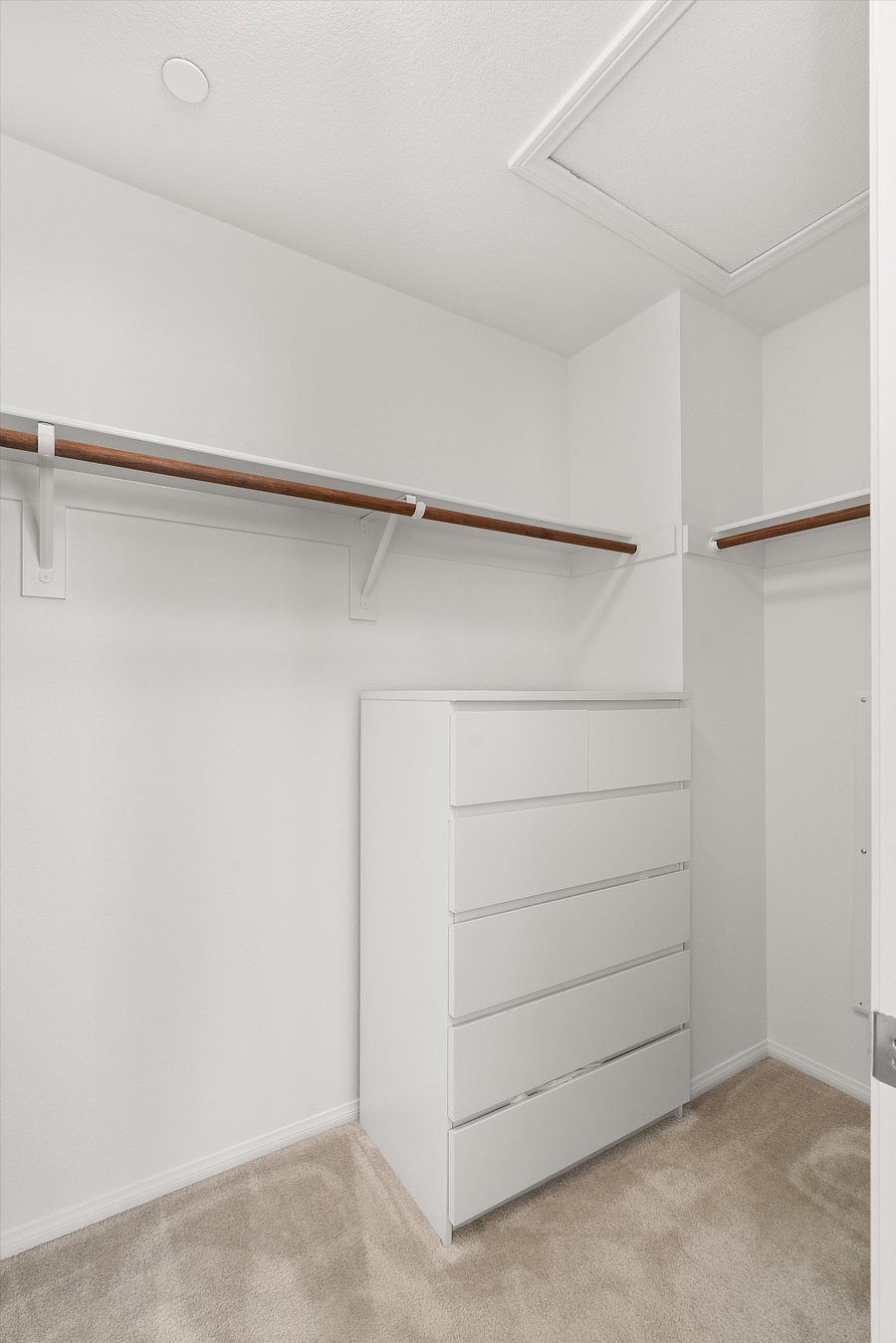 Primary bedroom walk-in closet with dresser