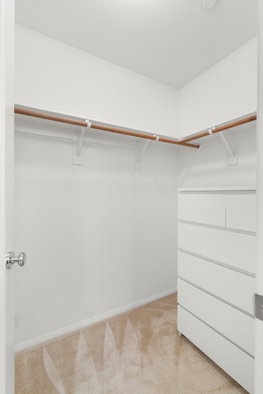 Walk-in closet with dresser in the second bedroom