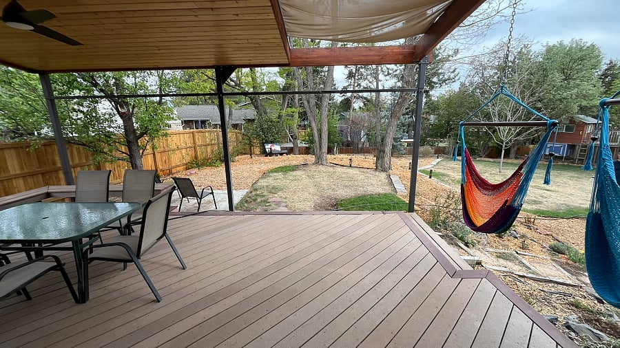 After an unusually dry winter, we removed a lot of grass this spring and added perennials. We are looking forward to seeing the grass green up and the flowers bloom this summer!