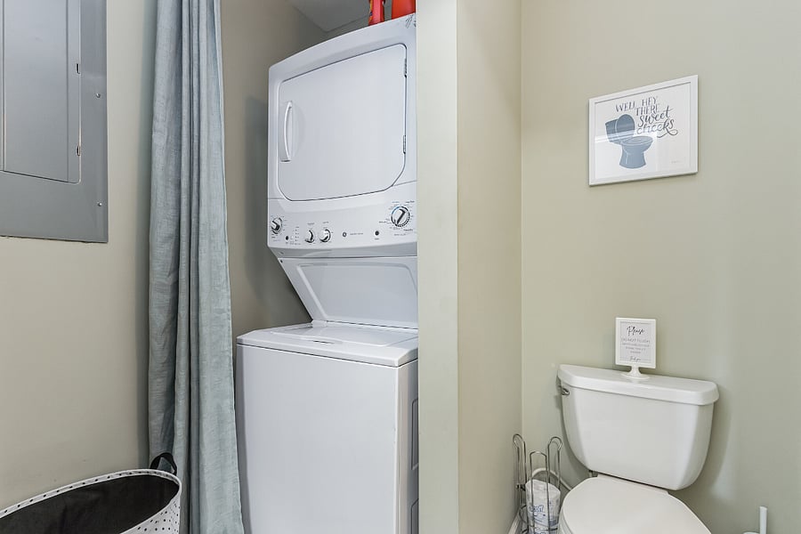 Washer and Dryer on bottom floor
