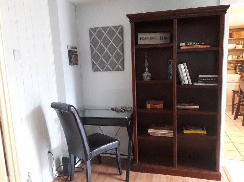 one of three dedicated work spaces

